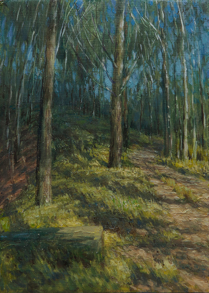 Oil Sketch for Hardwood Cathedral by Scott  Breton | Lethbridge Gallery